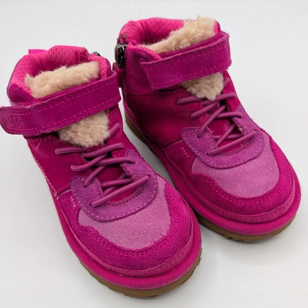 UGG Toddler Highland Heritage Rock Rose Pink Suede Boots 1134550T Size 8